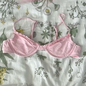 Pink Eyelet Swim Top